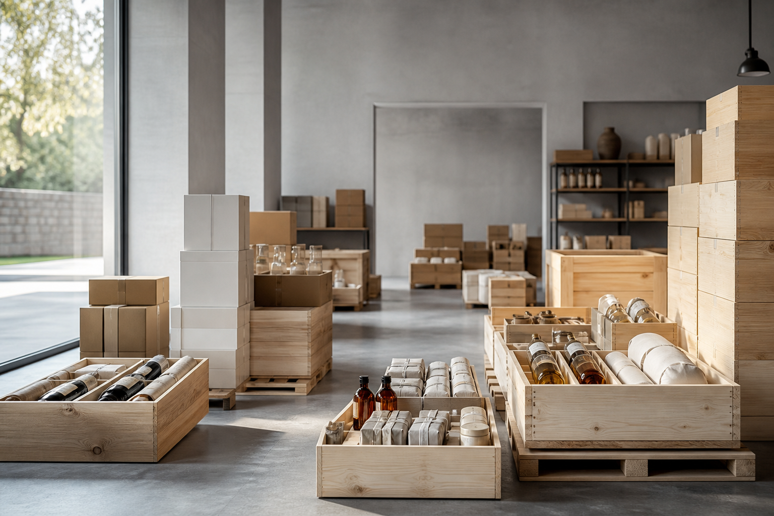Premium goods prepared for international shipment